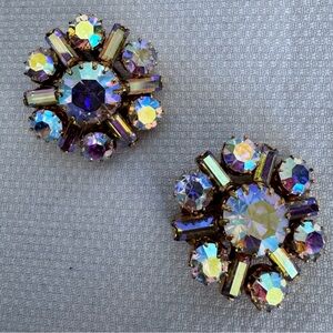 Aurora Borealis Clip-on Earrings
